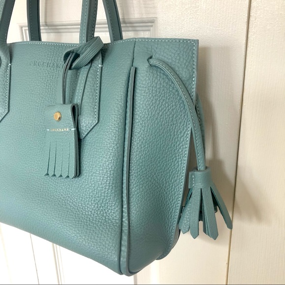 🤩💯Longchamp Penelope leather handbag in dusty blue color - Picture 6 of 9